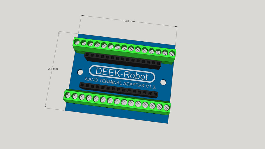 Nano Terminal Adapter For Arduino Nano 3d Warehouse