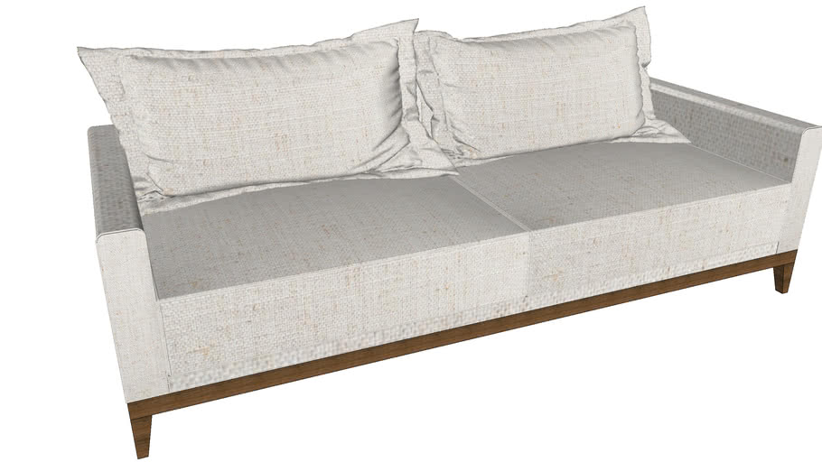 Sofá Dream com pés de madeira Estofados Jardim 3D Warehouse