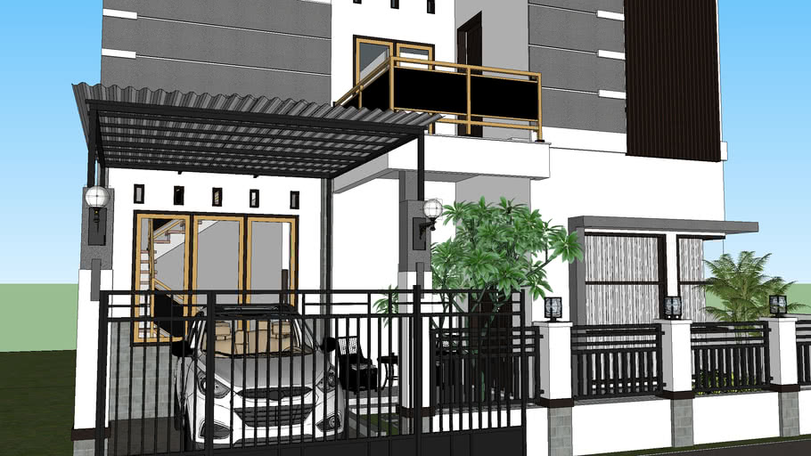 Desain Rumah Minimalis 2 Lantai | 3D Warehouse