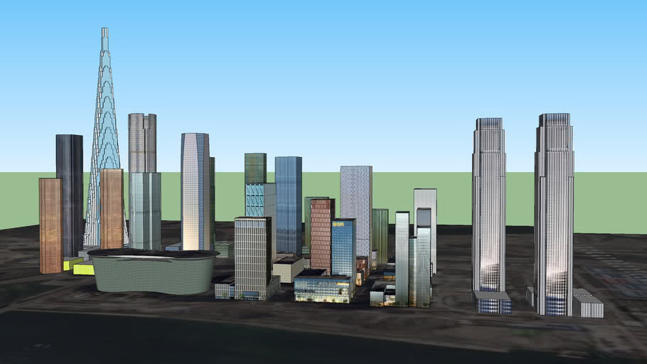 Tianjin Yujiapu Financial District (Part 1) | 3D Warehouse