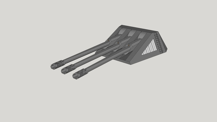 Triple 500mm Coil Gun Turret 3D Warehouse