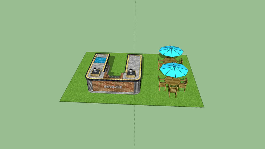 Bar B Que stand for lawn 3D Warehouse