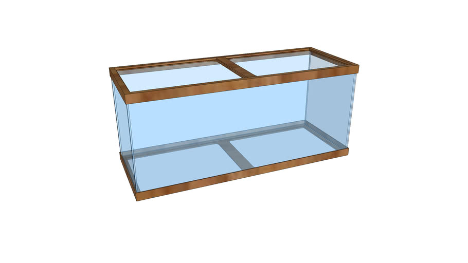 75g Glass Aquarium in Oak Trim 3D Warehouse