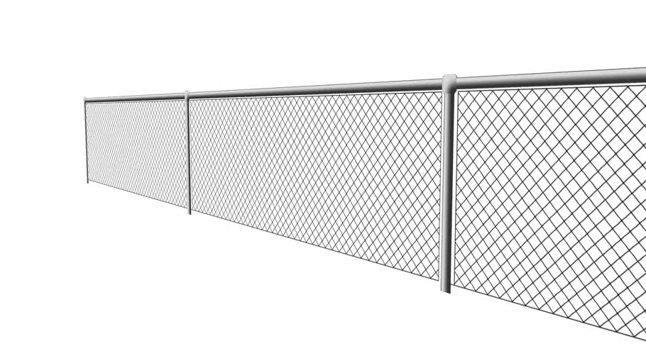 Download 4' (1.2meters) height Chain Link Fence | 3D Warehouse