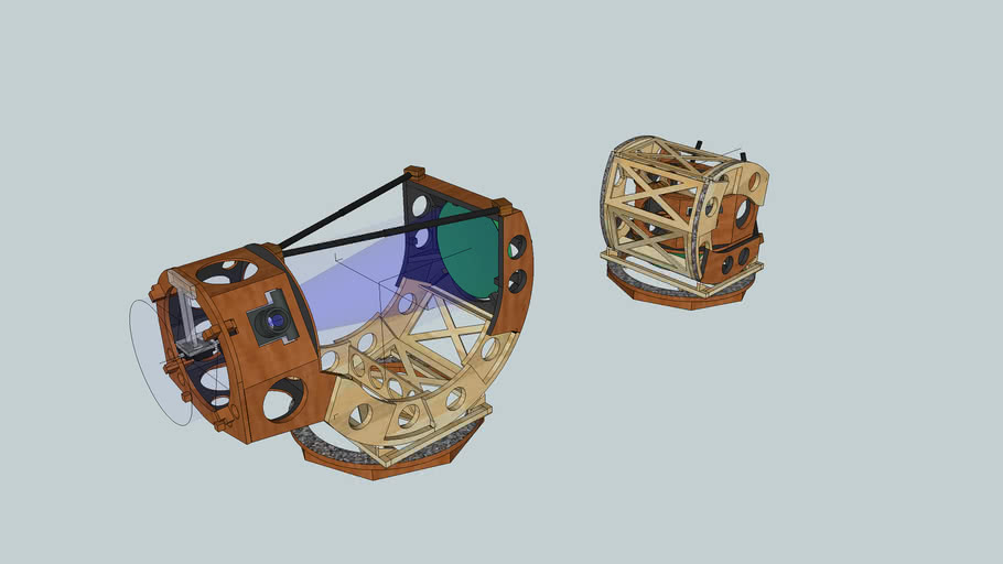 Zip Dob Folding Newtonian Telescope 3D Warehouse