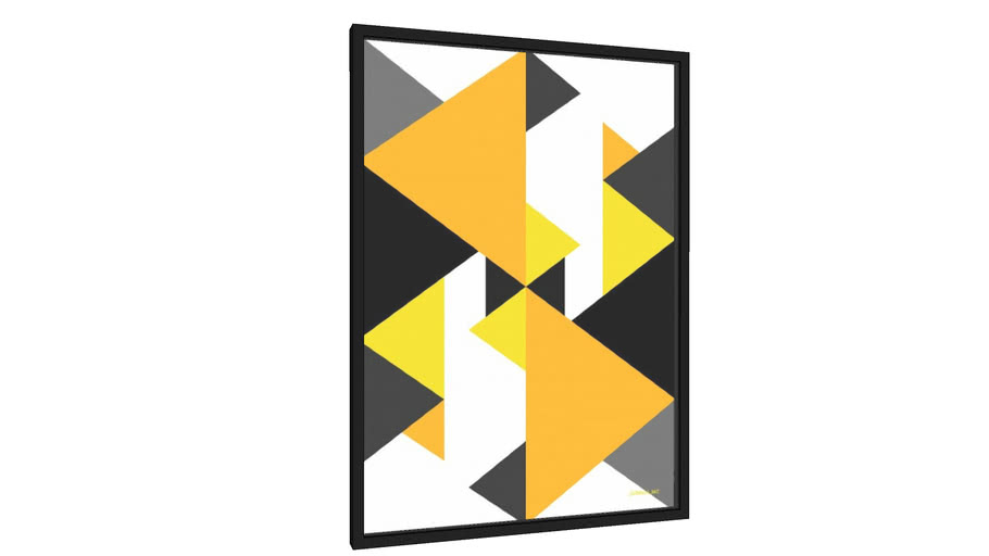 Quadro Triângulos Abstatos - Galeria9, por Haron Alves