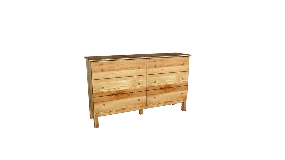 Ikea Tarva Chest With 6 Drawers Pine 3d Warehouse