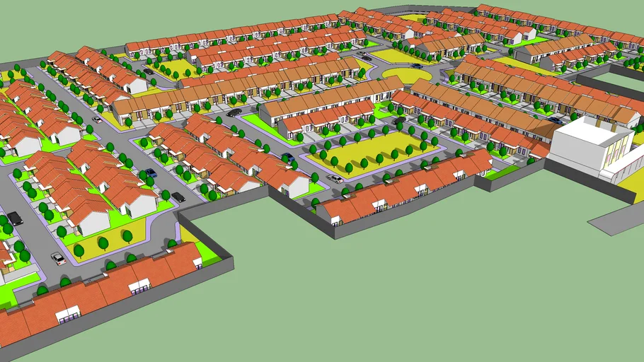 3D Model of Site Plan Rumah