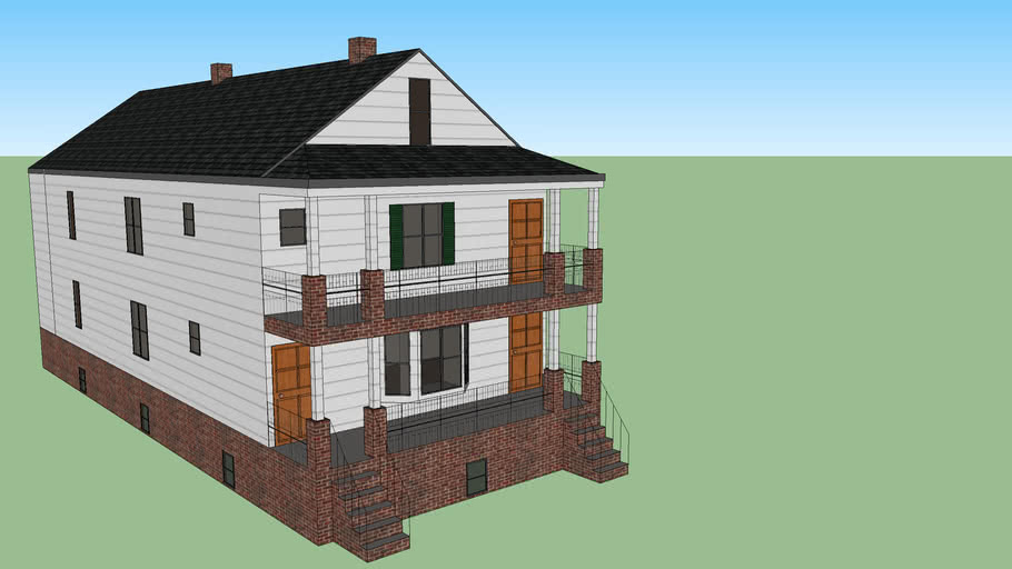 craftsman-house-2-family-flat-3d-warehouse