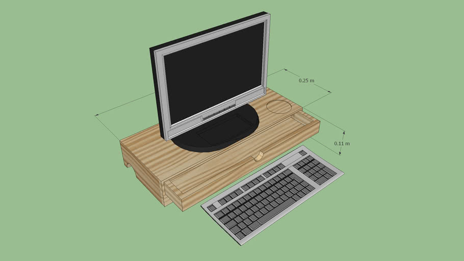 Amit Monitor  Stand  M Desk 3D Warehouse