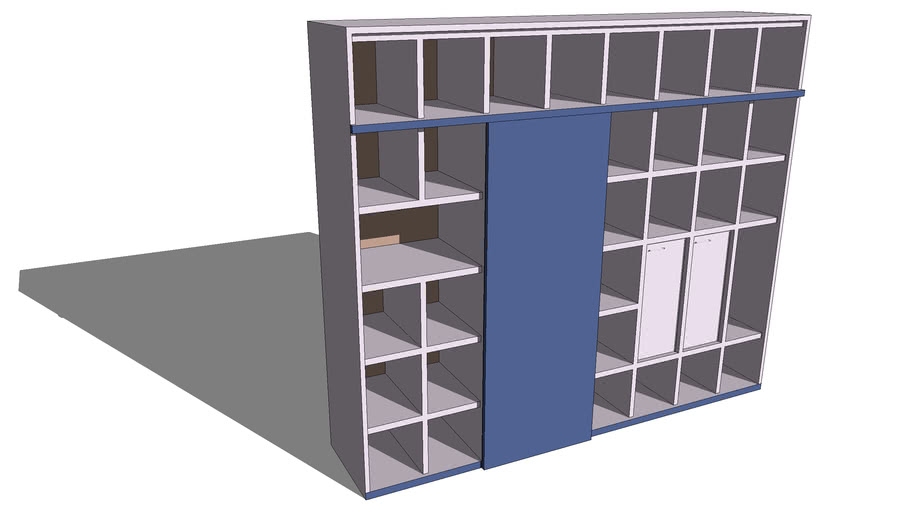 shelving wall unit wandregal 3D Warehouse