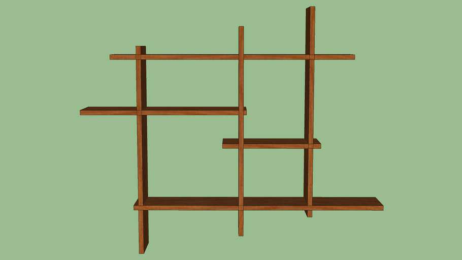 Home Decorators Collection 41 in. x 48.5 in. Display Shelf | 3D Warehouse