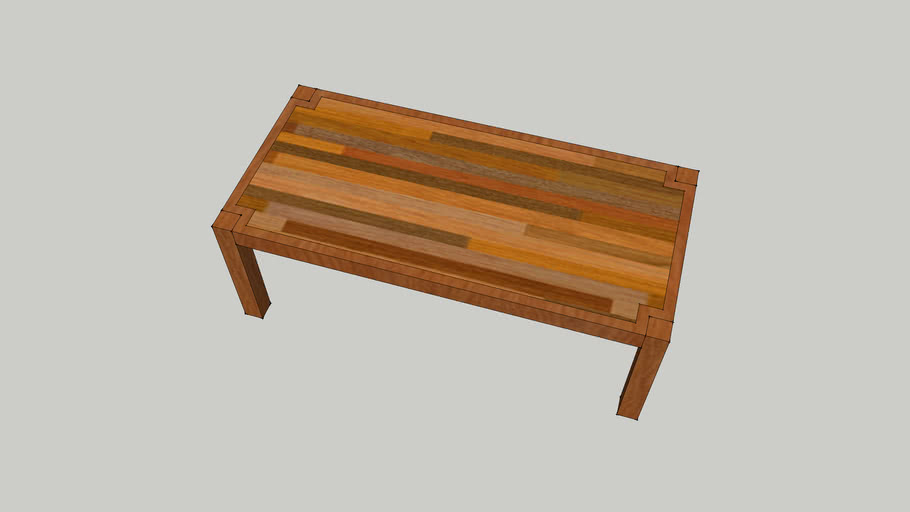 Dining Table With Butcher Block Insert 3d Warehouse