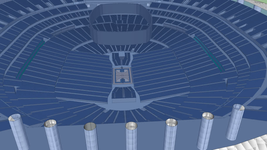 SoFi Stadium Basketball Court Setup 3D Warehouse