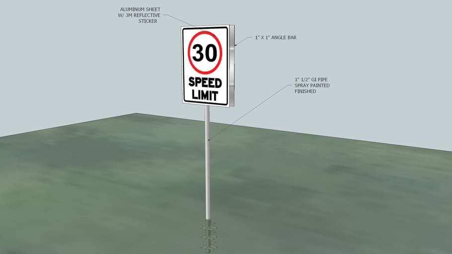 Speed Limit Sign | 3D Warehouse